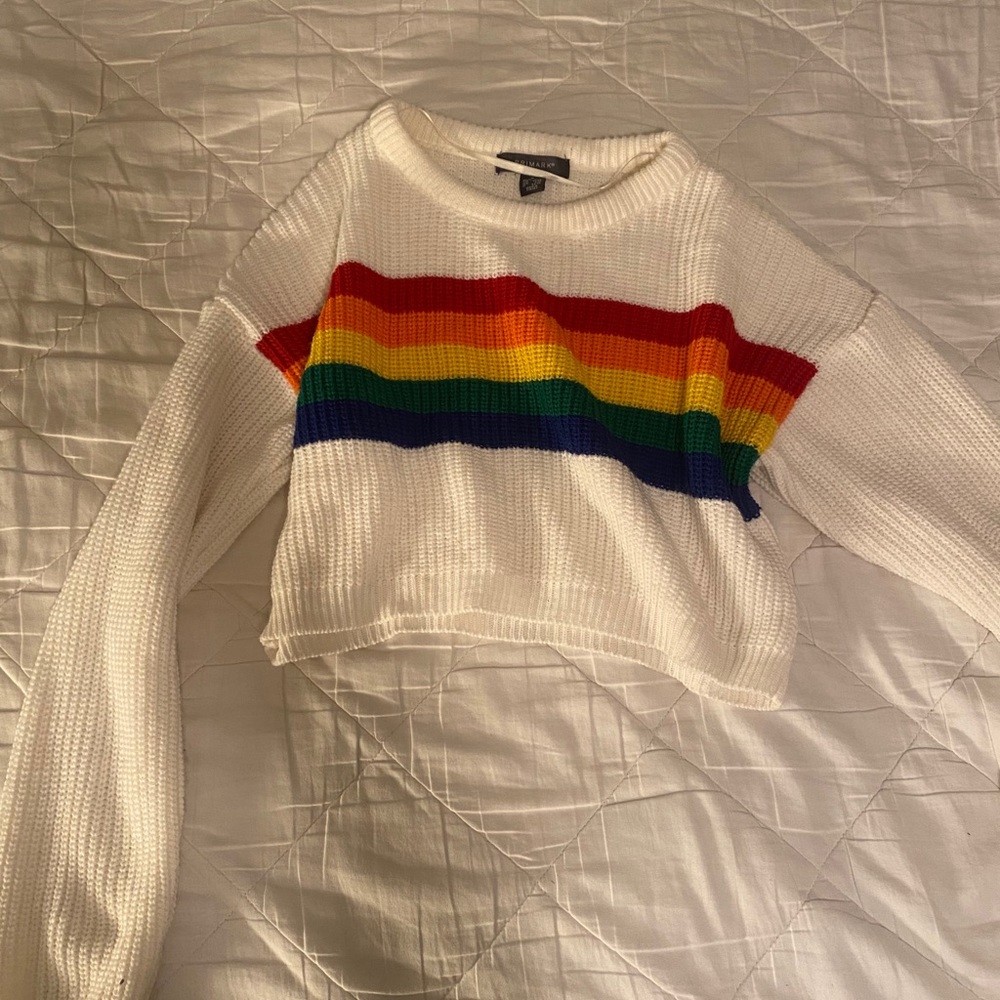 Primark rainbow cropped sweater